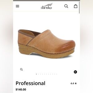 Dansko Professional Honey Distressed Clog Size 38